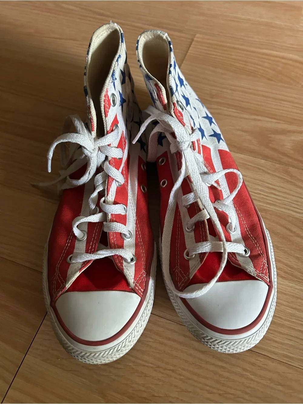 Converse All Star Taylor Red White Blue USA Sneakers Juniors 5